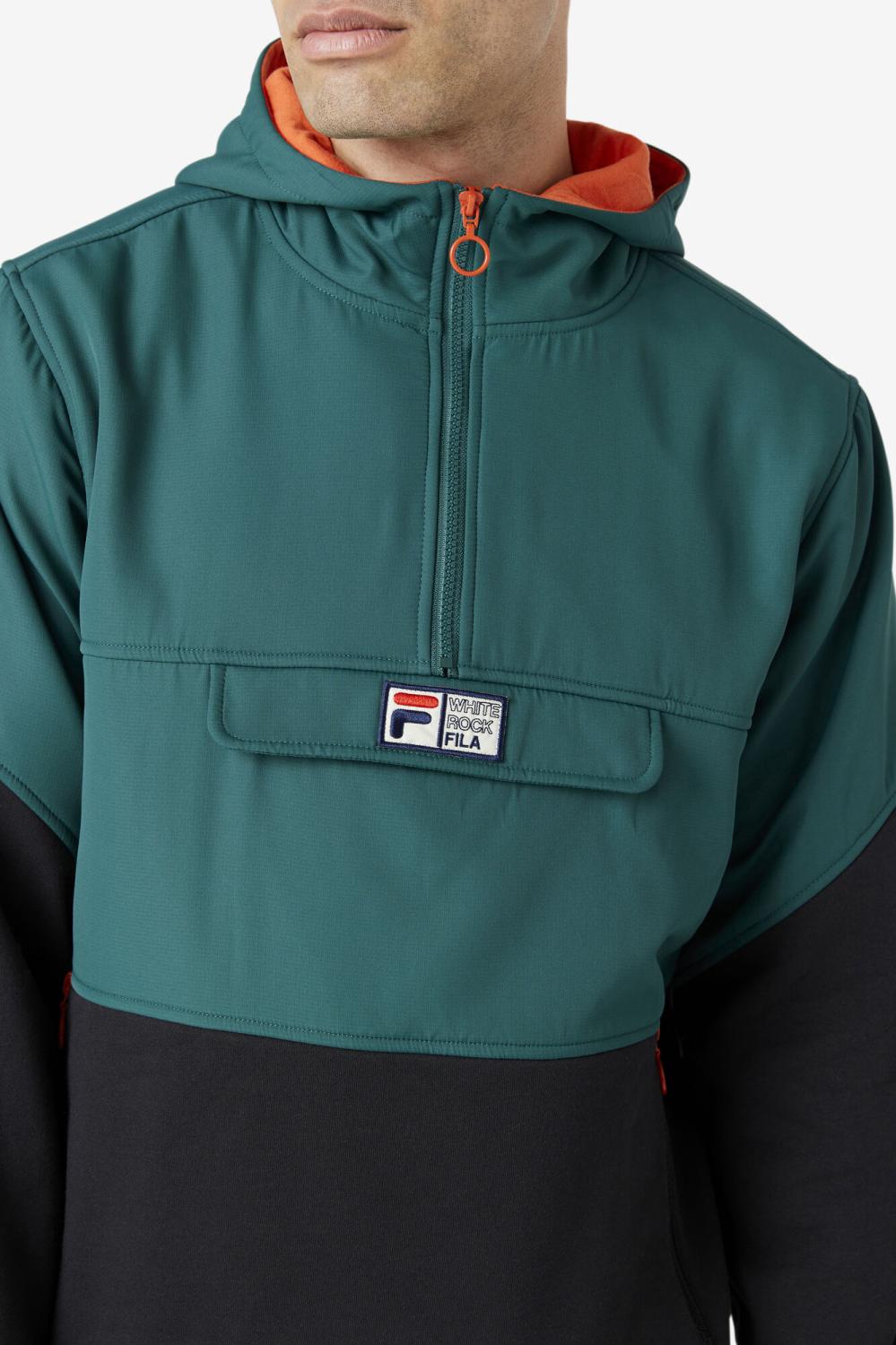 Men Sweatshirts &amp; Hoodies | FILA Volga 1/2 Zip Hoodie 001 BLACK / JUNE BUG / FIESTA