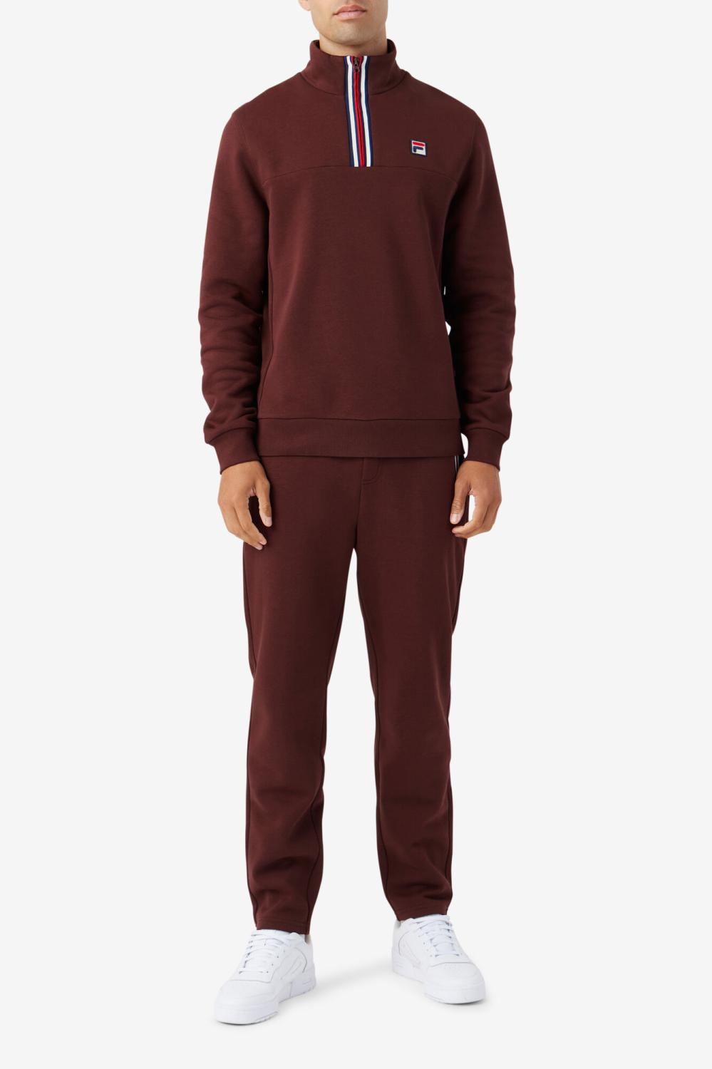 Men Sweatshirts &amp; Hoodies | FILA Weston Half Zip 206 BROWN STONE