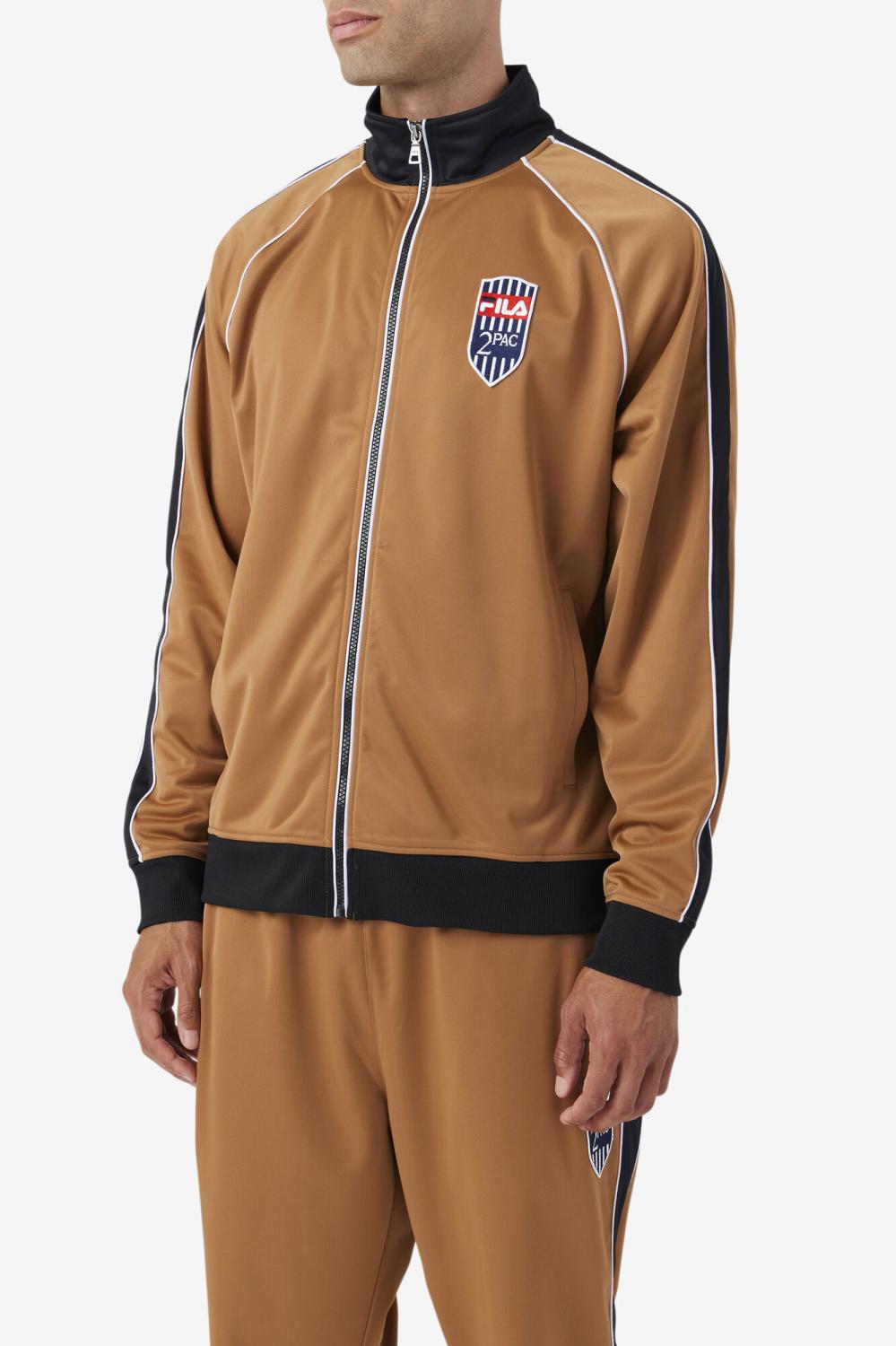 Men Sweatsuits &amp; Tracksuits | FILA 2Pac Track Jacket 227 TOBACCO BROWN / BLACK / WHITE