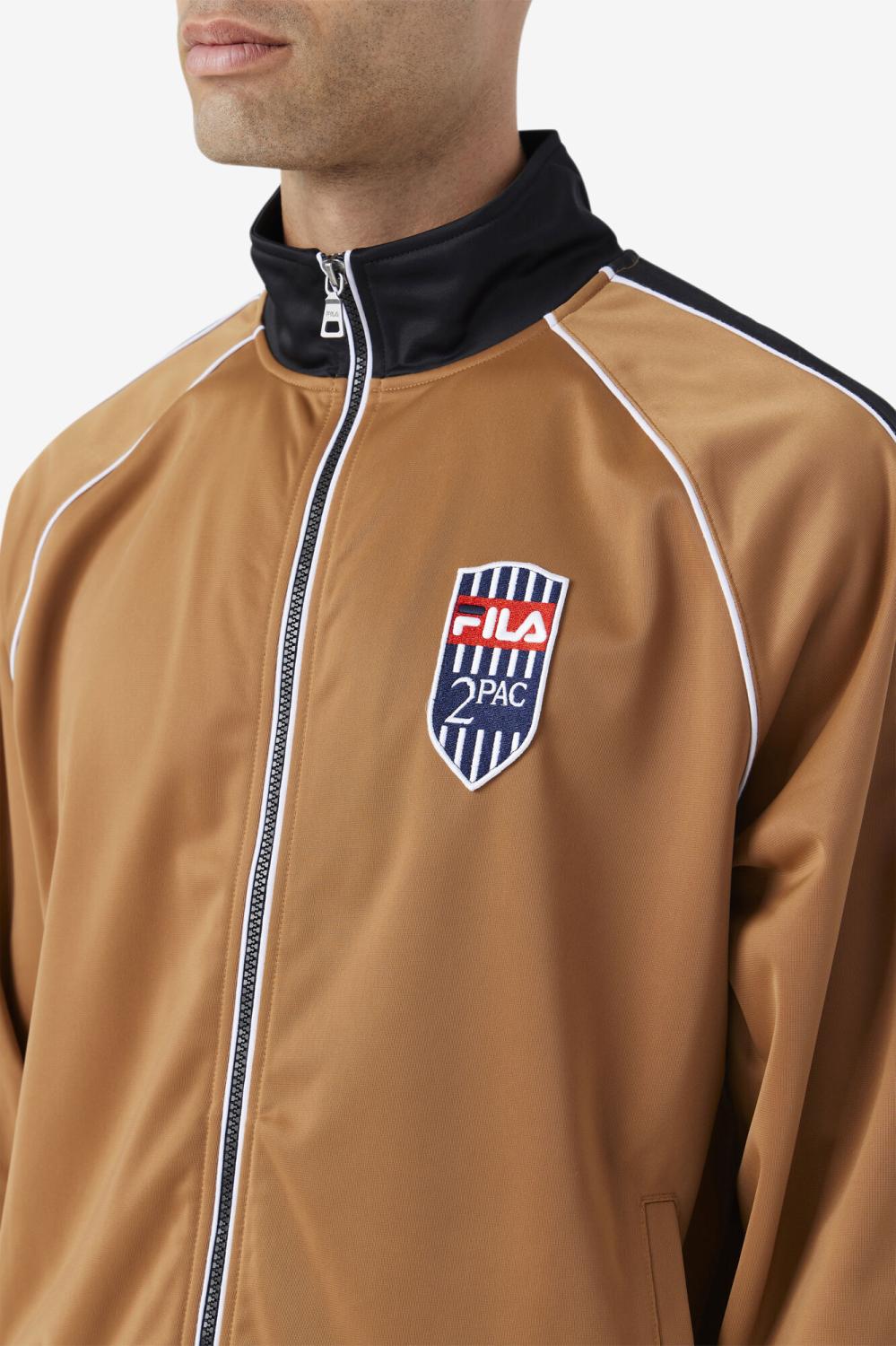 Men Sweatsuits &amp; Tracksuits | FILA 2Pac Track Jacket 227 TOBACCO BROWN / BLACK / WHITE