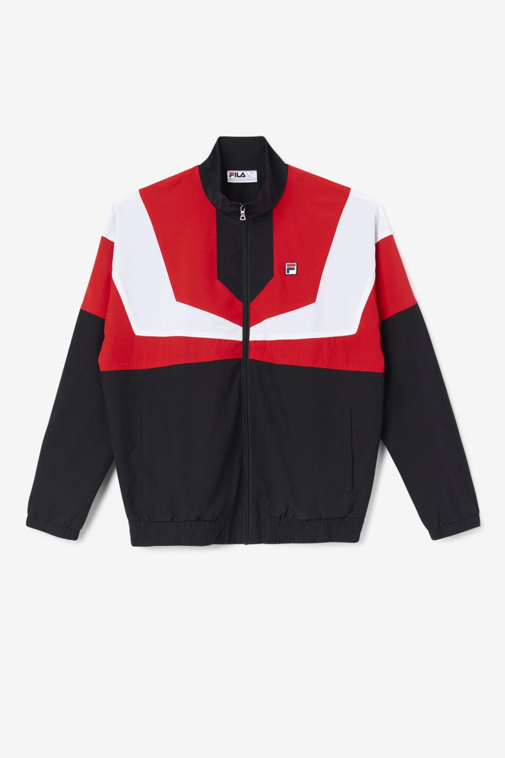 Men Sweatsuits &amp; Tracksuits | FILA Amar Track Jacket 002 BLACK / FILA RED / WHITE