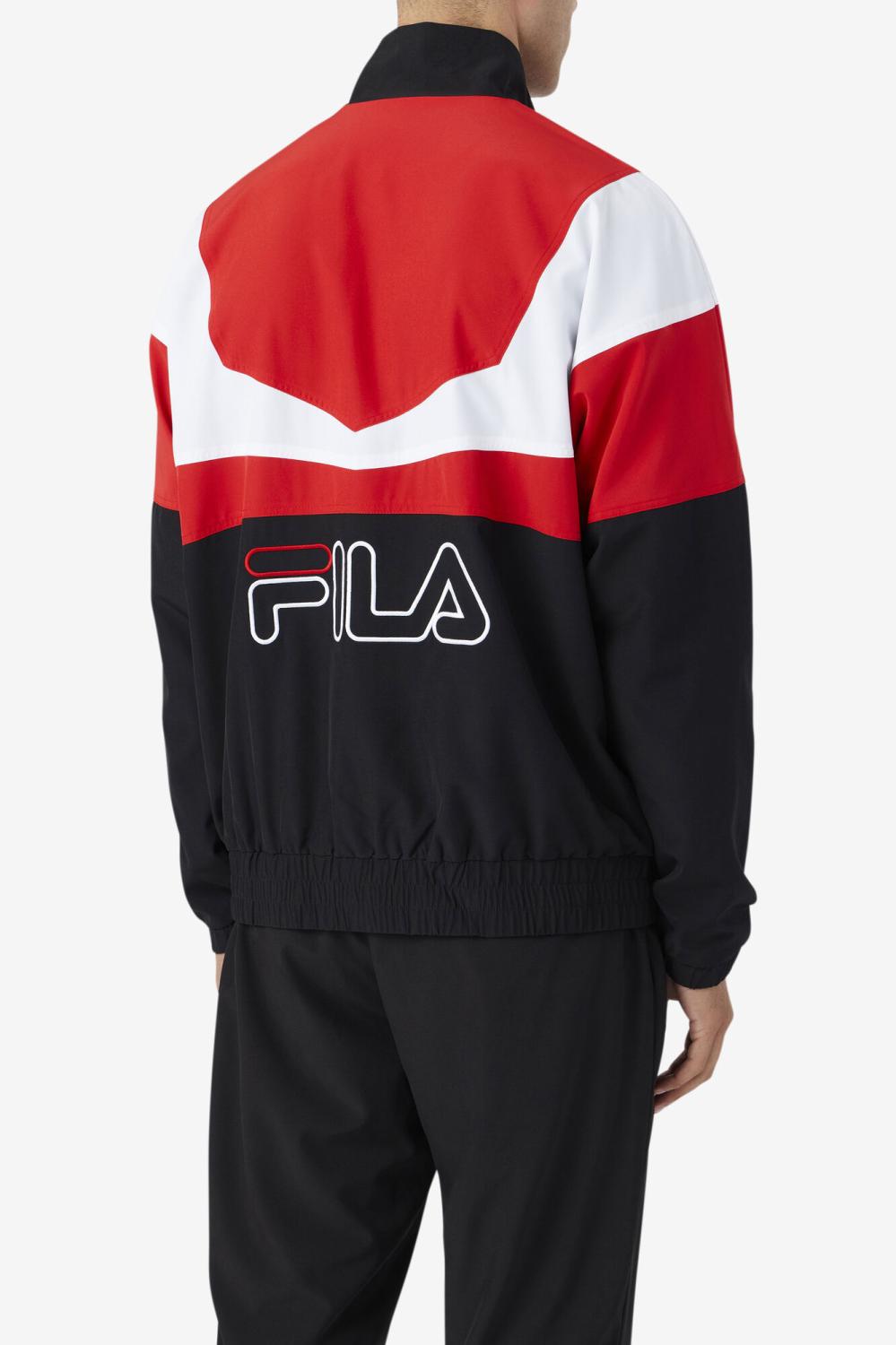 Men Sweatsuits &amp; Tracksuits | FILA Amar Track Jacket 002 BLACK / FILA RED / WHITE