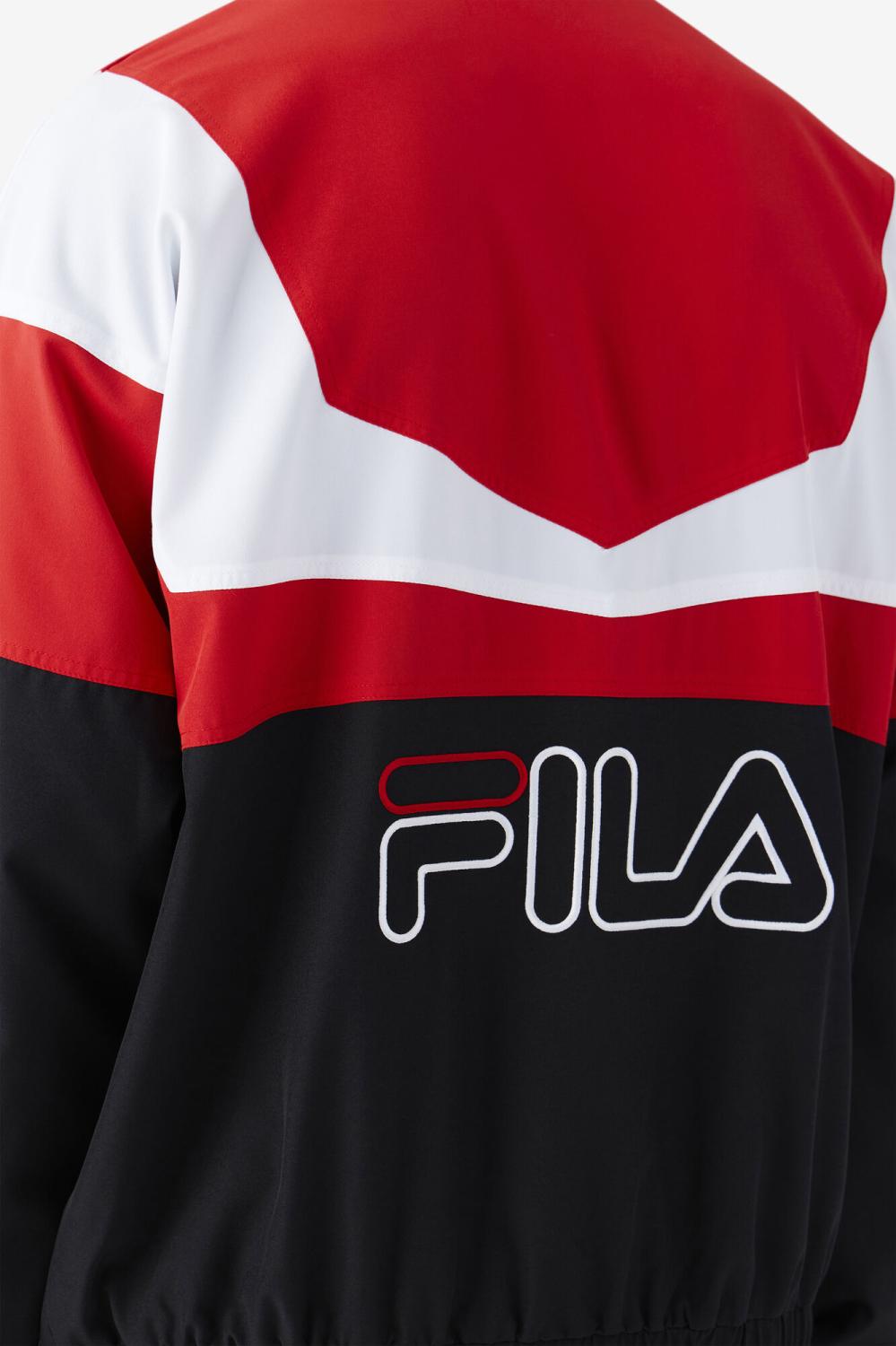 Men Sweatsuits &amp; Tracksuits | FILA Amar Track Jacket 002 BLACK / FILA RED / WHITE