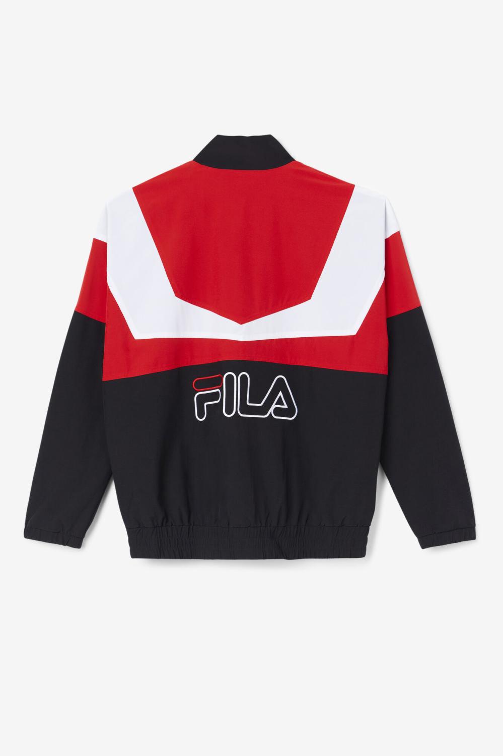 Men Sweatsuits &amp; Tracksuits | FILA Amar Track Jacket 002 BLACK / FILA RED / WHITE