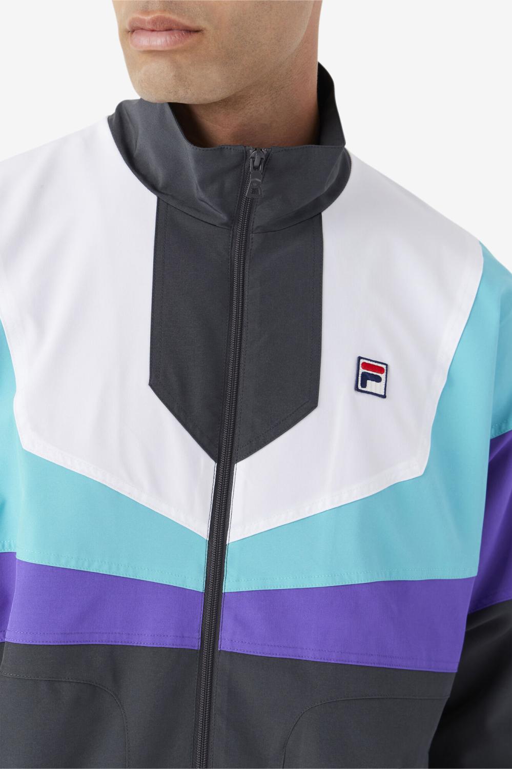 Men Sweatsuits &amp; Tracksuits | FILA Amar Track Jacket 050 DARK SHADOW / ELECTRIC PURPLE / CERAMIC / WHITE