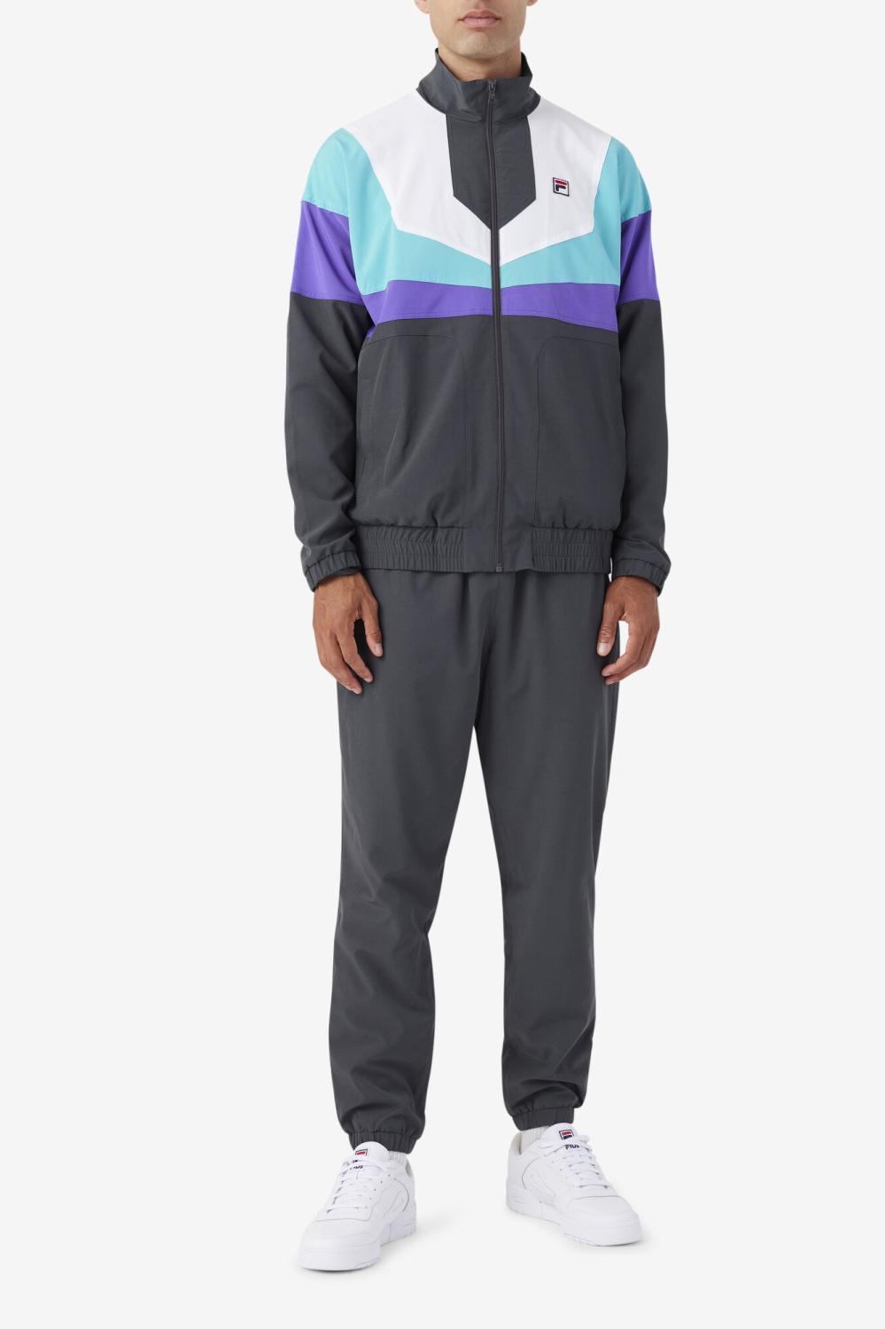 Men Sweatsuits &amp; Tracksuits | FILA Amar Track Pant 050 DARK SHADOW / ELECTRIC PURPLE / CERAMIC / WHITE