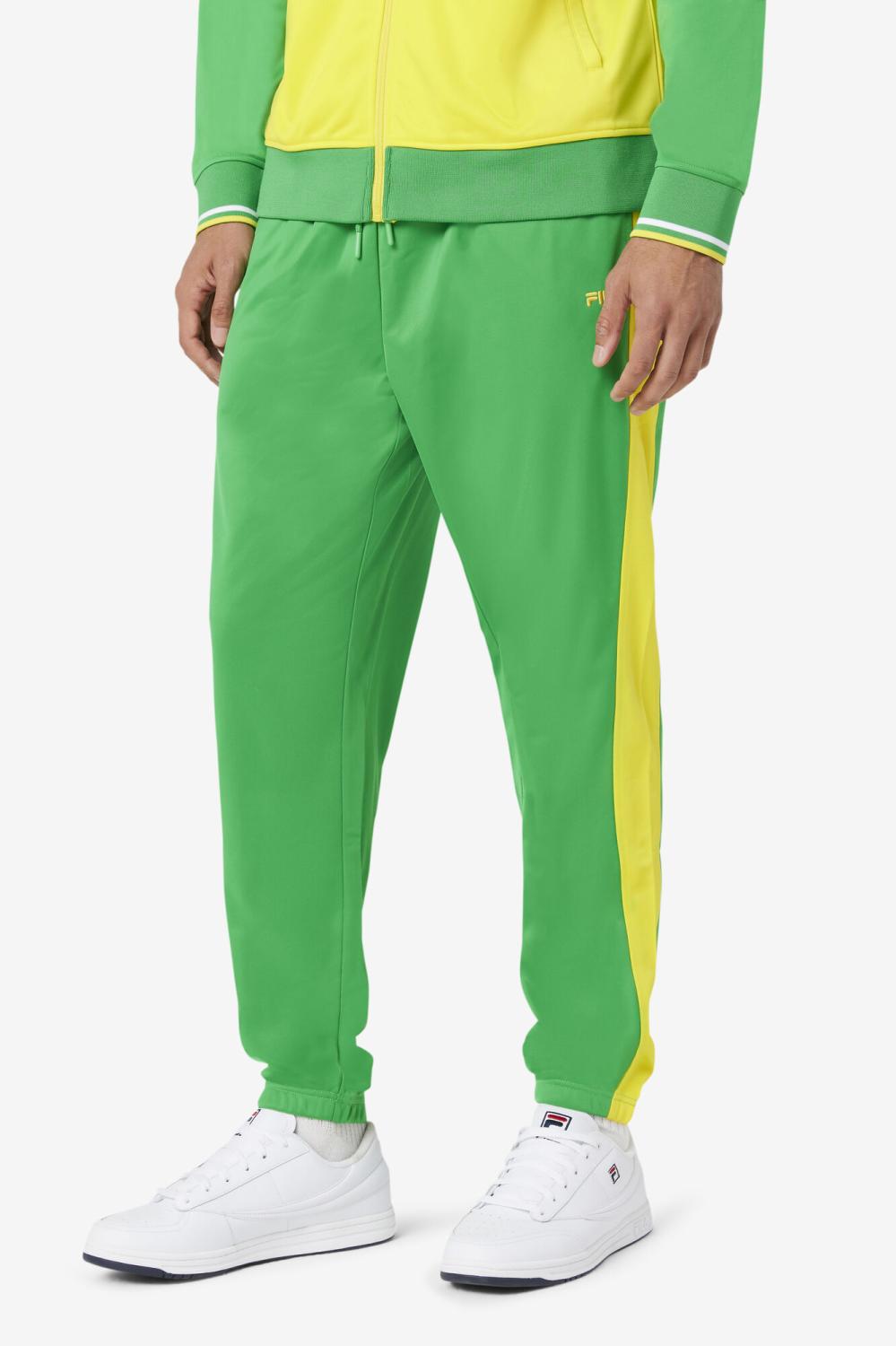 Men Sweatsuits &amp; Tracksuits | FILA Brazil Track Pant 331 FERN GREEN / CYBER YELLOW
