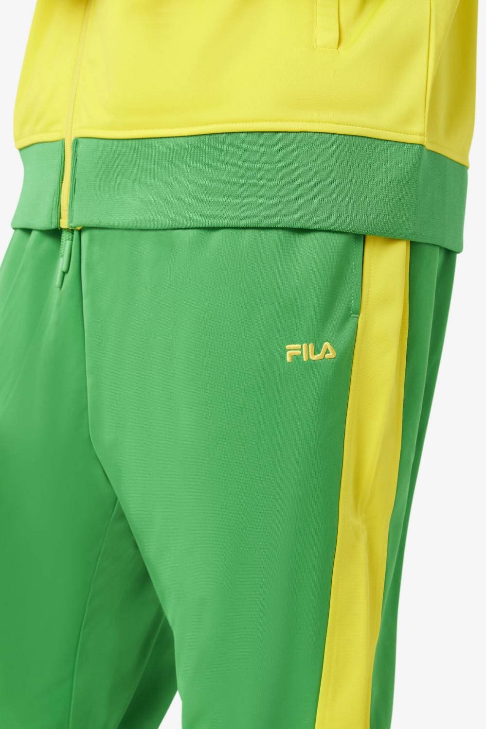 Men Sweatsuits &amp; Tracksuits | FILA Brazil Track Pant 331 FERN GREEN / CYBER YELLOW