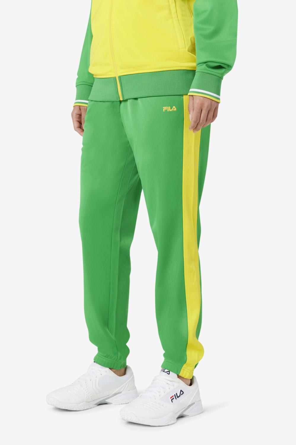 Men Sweatsuits &amp; Tracksuits | FILA Brazil Track Pant 331 FERN GREEN / CYBER YELLOW
