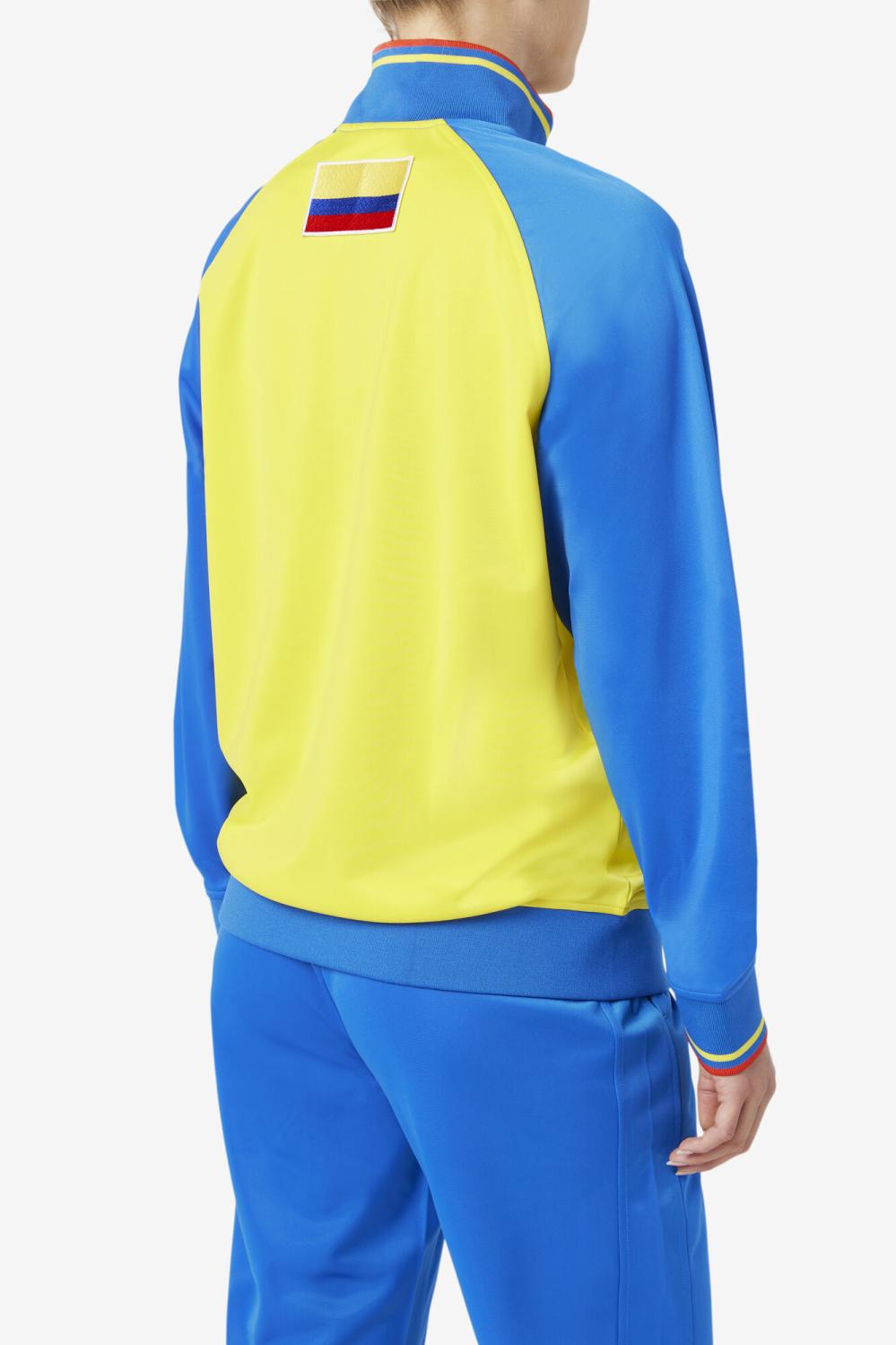 Men Sweatsuits &amp; Tracksuits | FILA Colombia Track Jacket 704 VIBRANT YELLOW / LAPIS BLUE / FIERY RED