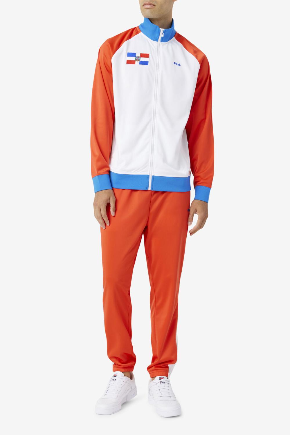 Men Sweatsuits &amp; Tracksuits | FILA Dominican Republic Pant 625 FIERY RED / WHITE