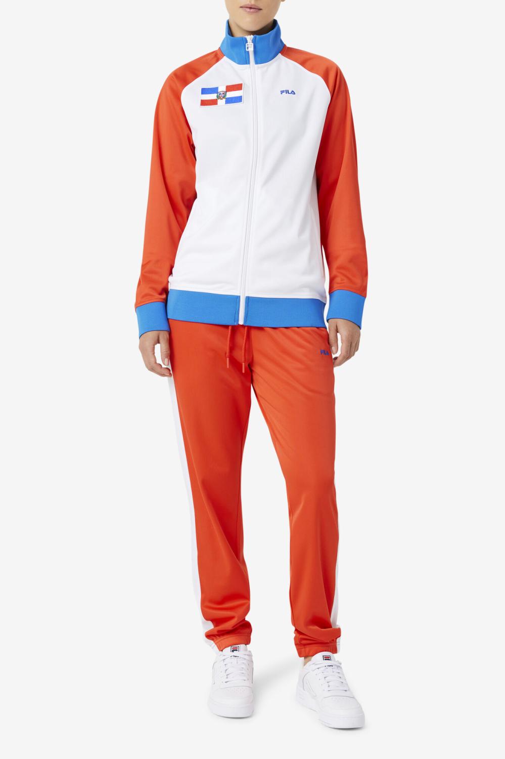 Men Sweatsuits &amp; Tracksuits | FILA Dominican Republic Pant 625 FIERY RED / WHITE