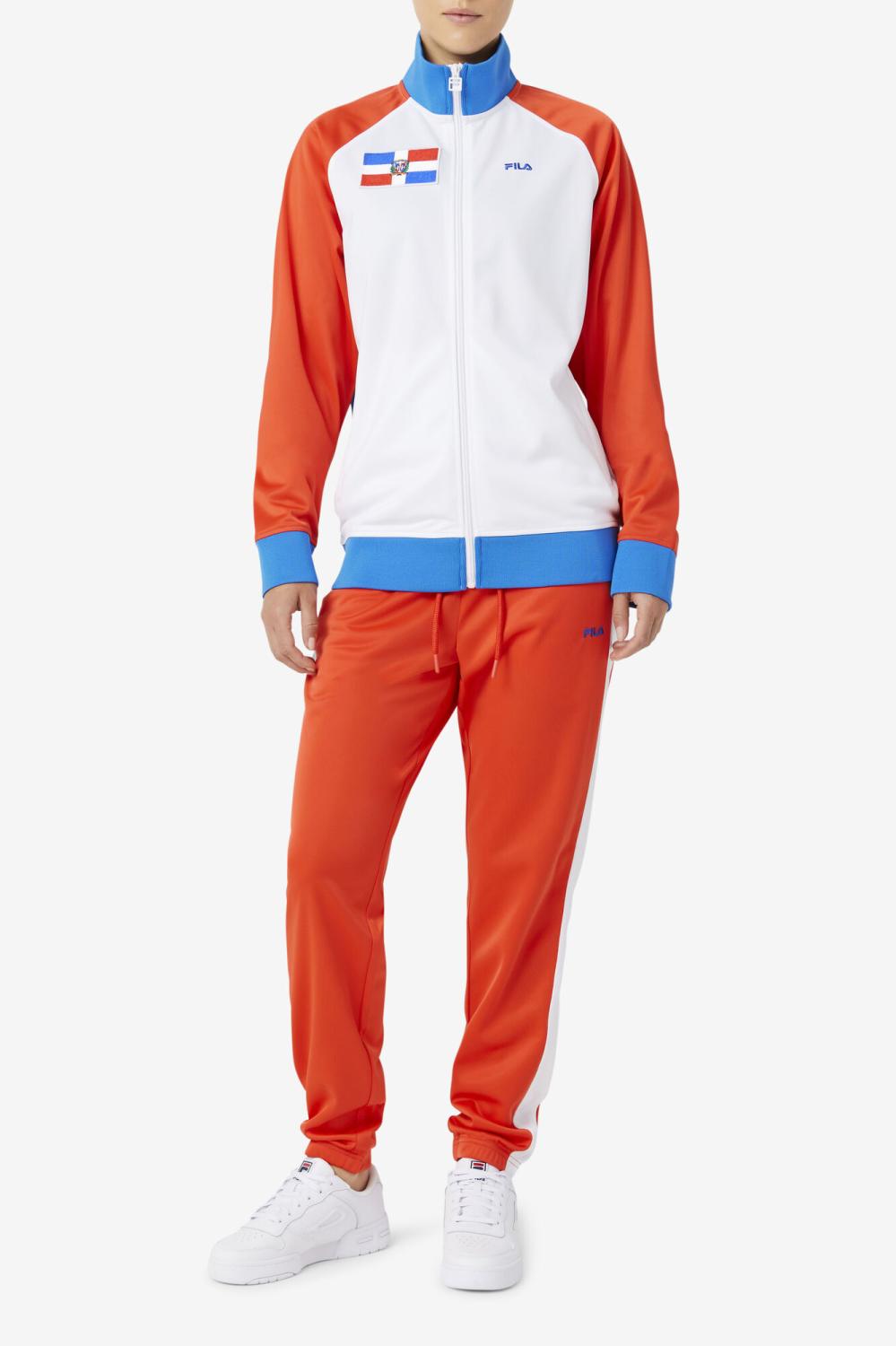 Men Sweatsuits &amp; Tracksuits | FILA Dominican Republic Track Jacket 625 FIERY RED / WHITE / PRINCESS BLUE