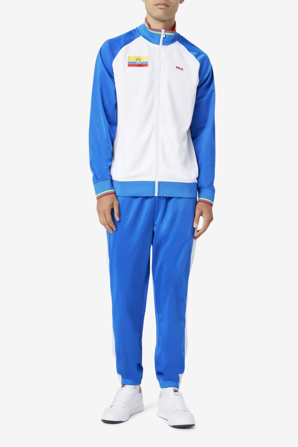 Men Sweatsuits &amp; Tracksuits | FILA Ecuador Track Jacket 100 WHITE / PRINCESS BLUE / FIERY RED / CYBER YELLOW