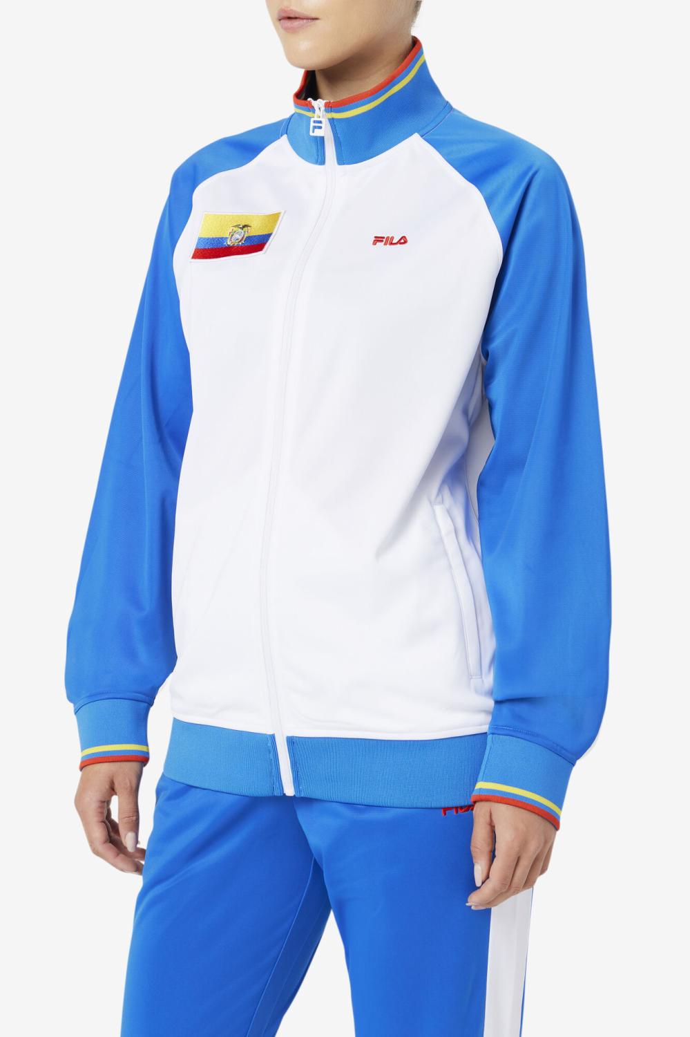 Men Sweatsuits &amp; Tracksuits | FILA Ecuador Track Jacket 100 WHITE / PRINCESS BLUE / FIERY RED / CYBER YELLOW