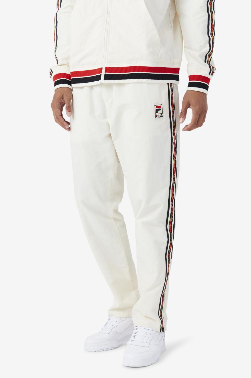 Men Sweatsuits &amp; Tracksuits | FILA Faras Windpant 132 GARDENIA / BLACK / FILA RED