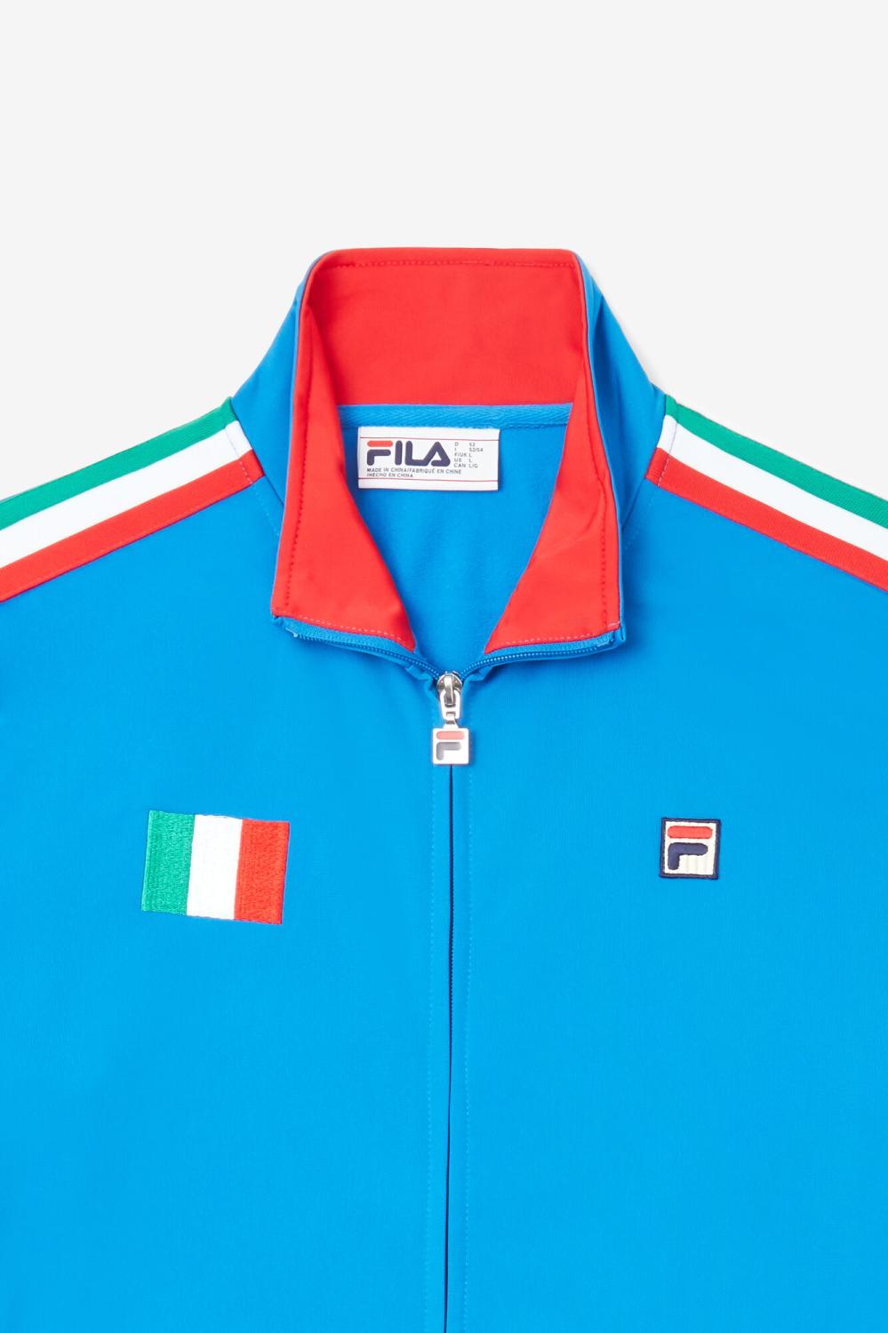 Men Sweatsuits &amp; Tracksuits | FILA Italy Track Jacket 420 PRINCE BLUE / RED