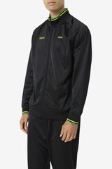Men Sweatsuits &amp; Tracksuits | FILA Jamaica Track Jacket 001 BLACK / CYBER YELLOW / FERN GREEN