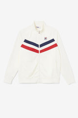 Men Sweatsuits &amp; Tracksuits | FILA Jaya Track Jacket 172 EGRET / FILA RED / FILA NAVY