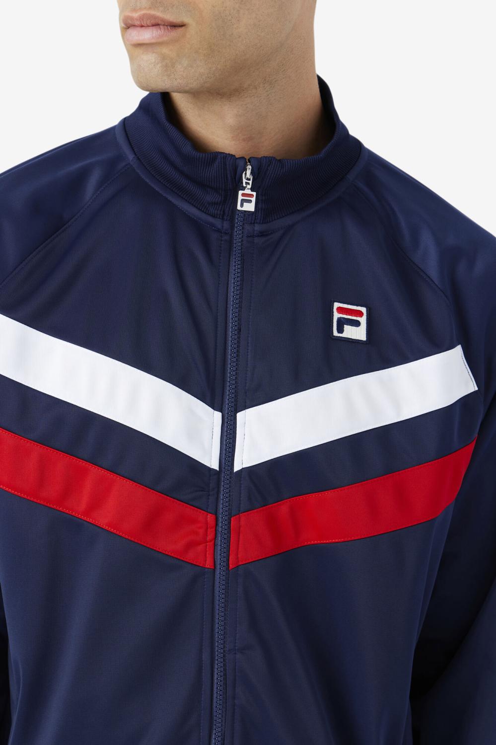 Men Sweatsuits &amp; Tracksuits | FILA Jaya Track Jacket 410 FILA NAVY / FILA RED / WHITE