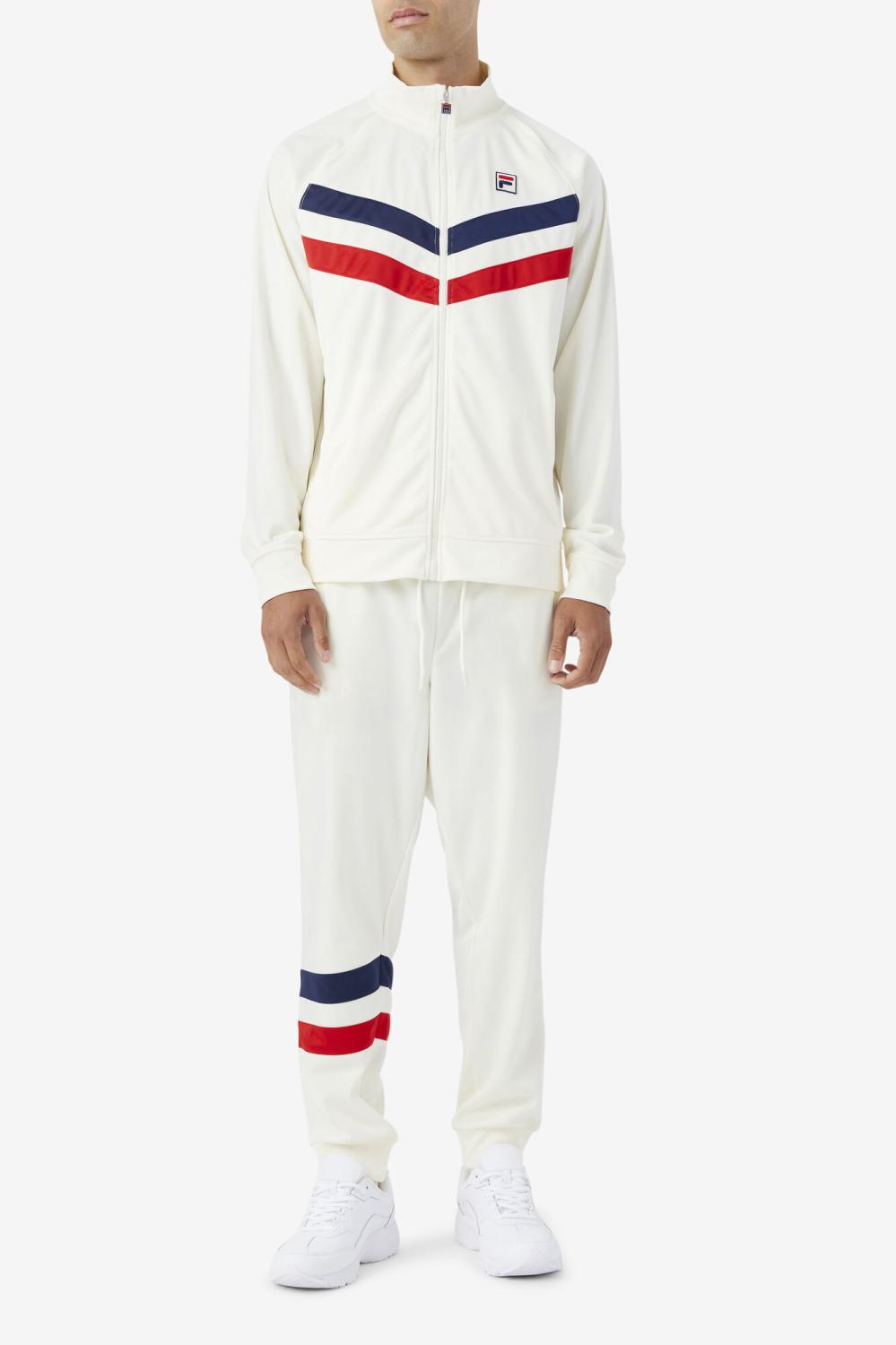 Men Sweatsuits &amp; Tracksuits | FILA Jaya Track Pant 172 EGRET / FILA RED / FILA NAVY