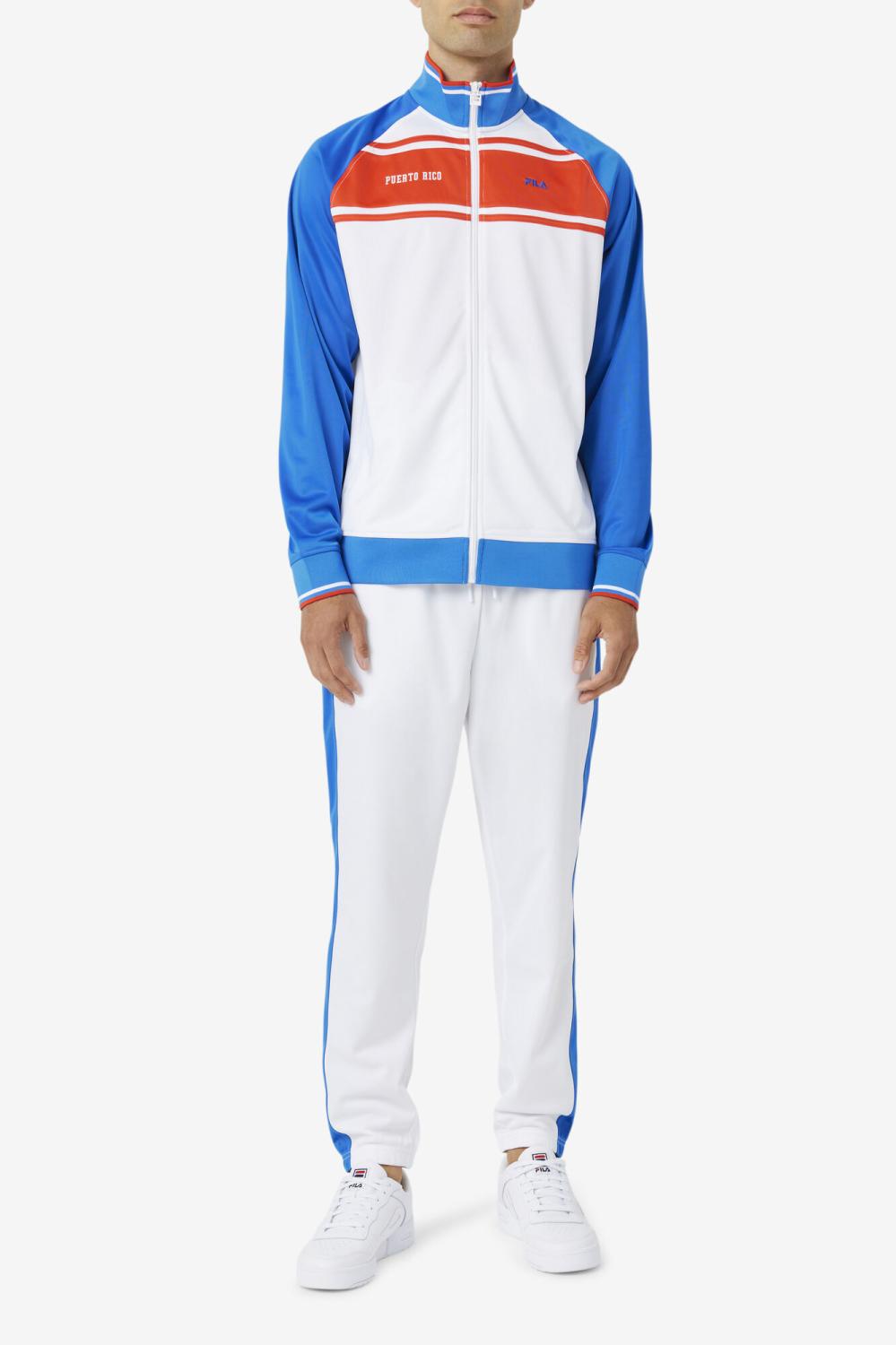Men Sweatsuits &amp; Tracksuits | FILA Puerto Rico Pant 100 WHITE / PRINCESS BLUE