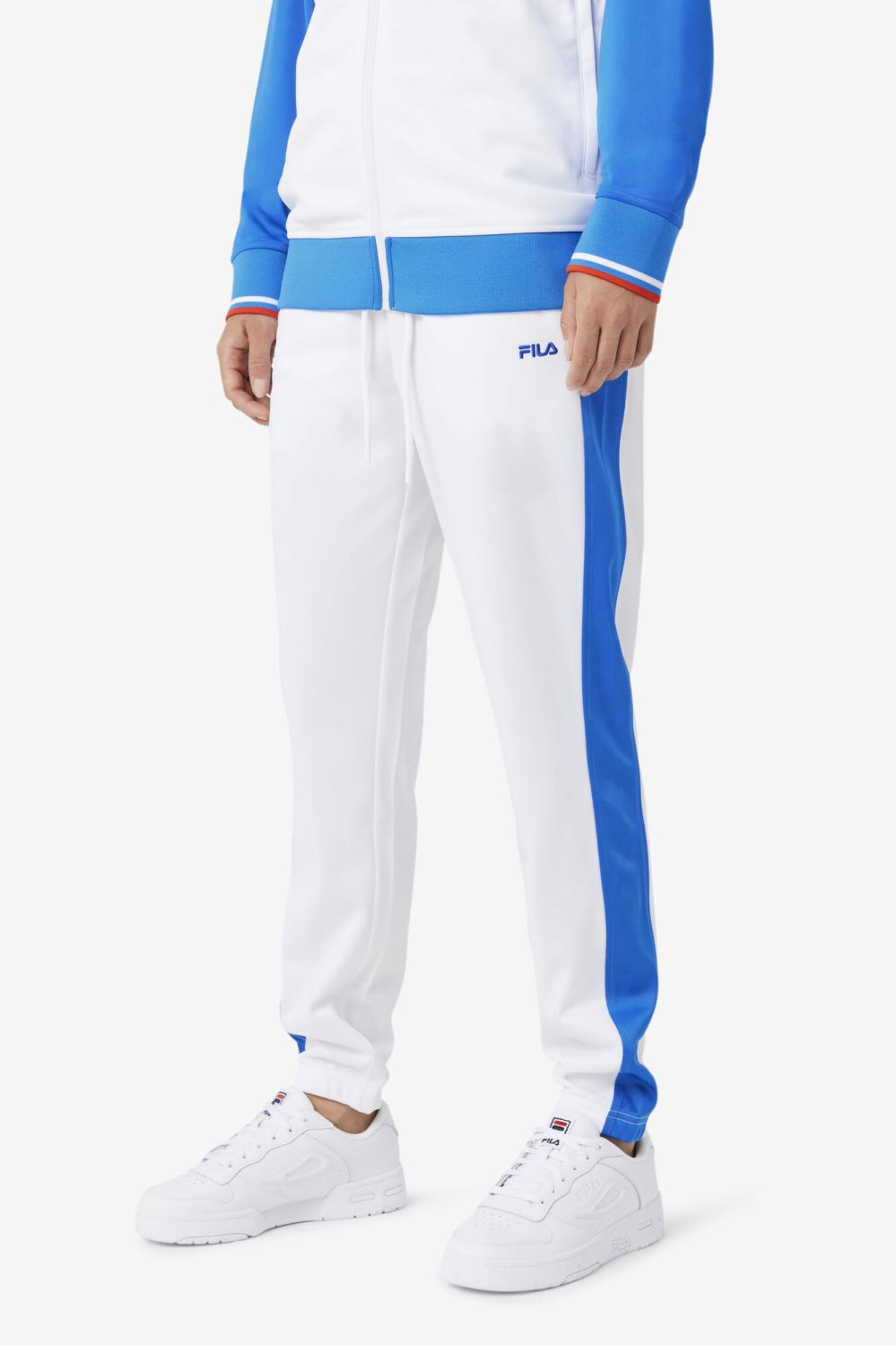 Men Sweatsuits &amp; Tracksuits | FILA Puerto Rico Pant 100 WHITE / PRINCESS BLUE