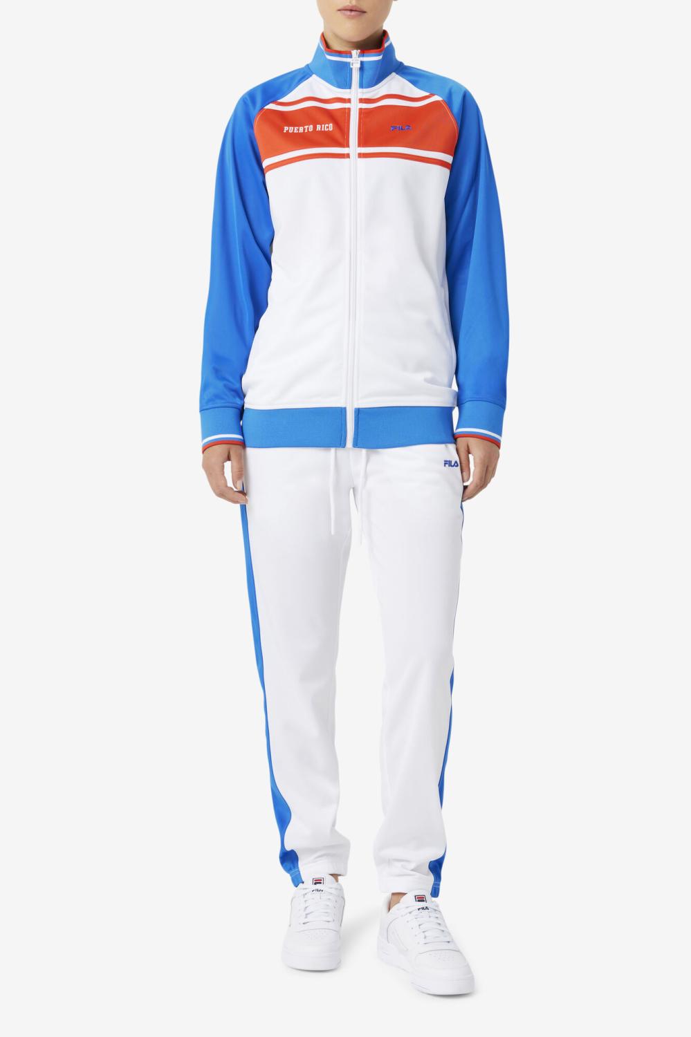 Men Sweatsuits &amp; Tracksuits | FILA Puerto Rico Pant 100 WHITE / PRINCESS BLUE