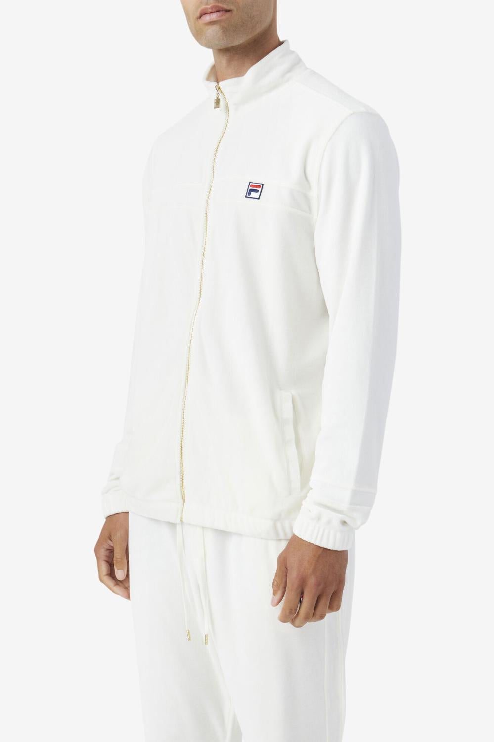 Men Sweatsuits &amp; Tracksuits | FILA Ravid Velour Jacket 172 EGRET