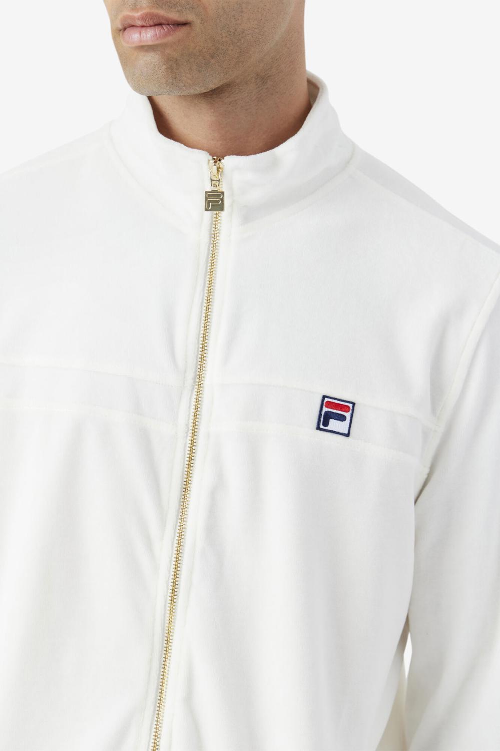 Men Sweatsuits &amp; Tracksuits | FILA Ravid Velour Jacket 172 EGRET