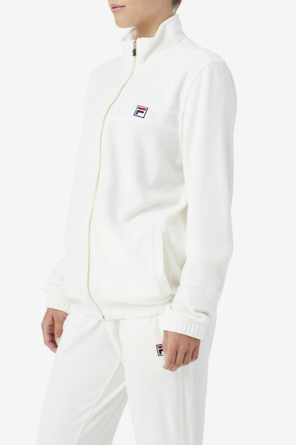 Men Sweatsuits &amp; Tracksuits | FILA Ravid Velour Jacket 172 EGRET