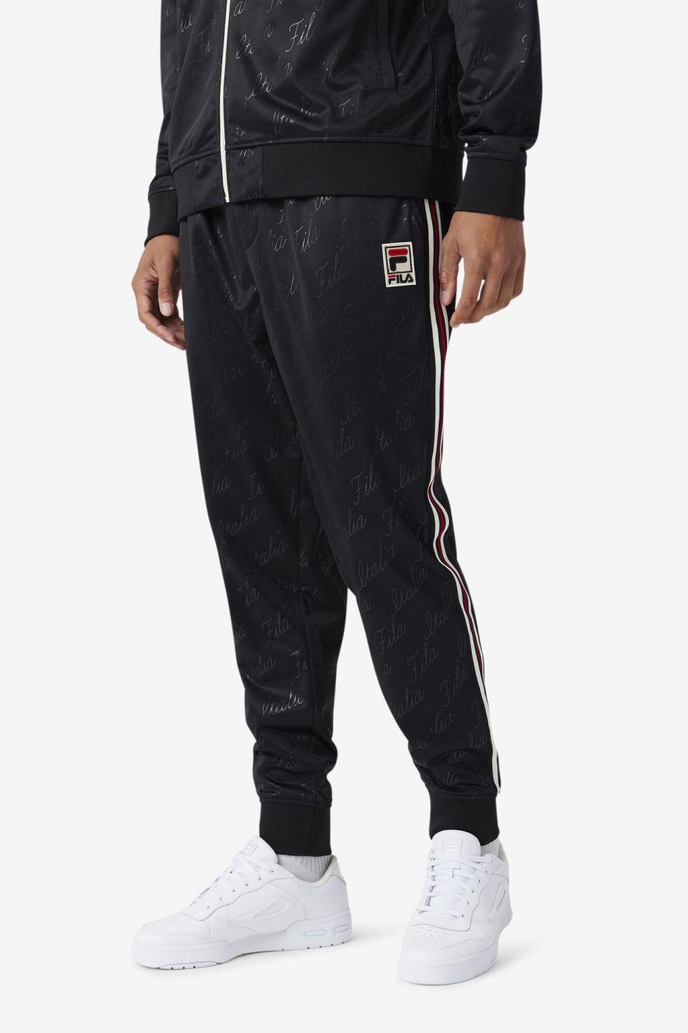 Men Sweatsuits &amp; Tracksuits | FILA Ridd Track Pant 001 BLACK / GARDENIA / RADIANT YELLOW