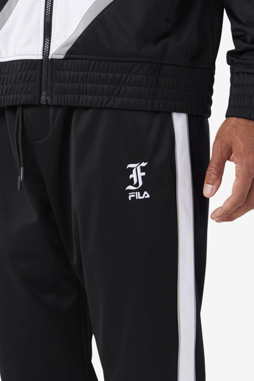Men Sweatsuits &amp; Tracksuits | FILA Runi Track Pant 001 BLACK / WHITE / MONUMENT