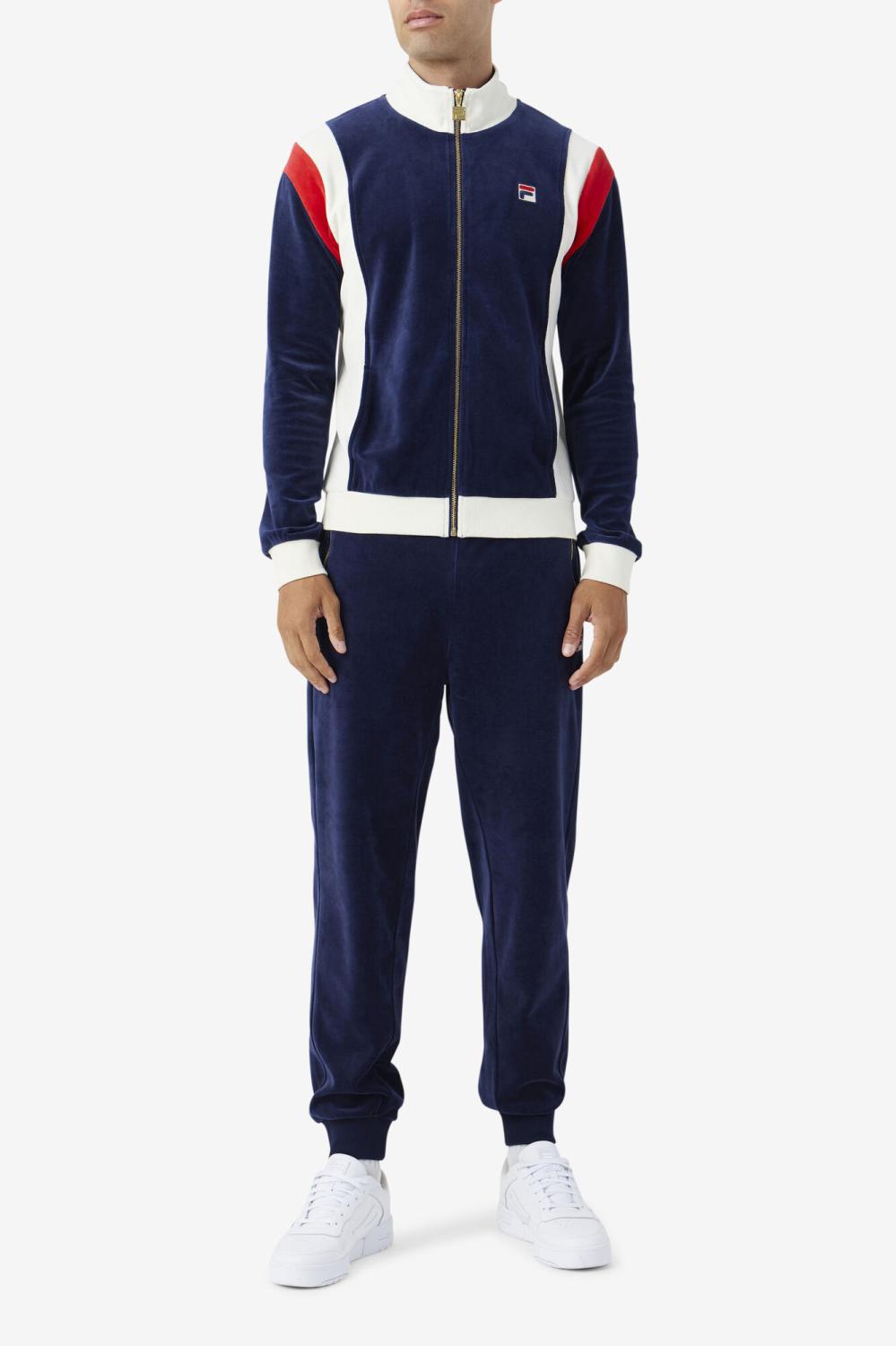 Men Sweatsuits &amp; Tracksuits | FILA Terence Velour Pant 410 FILA NAVY