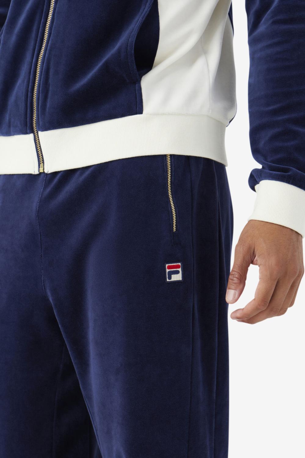 Men Sweatsuits &amp; Tracksuits | FILA Terence Velour Pant 410 FILA NAVY