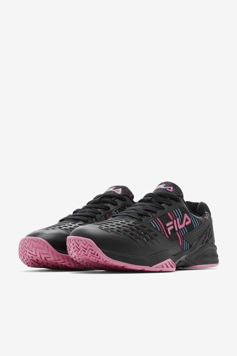 Men Tennis | FILA Men's Axilus 2.5 Energized 965 BLACK / AIR BLUE / HEATHER ROSE