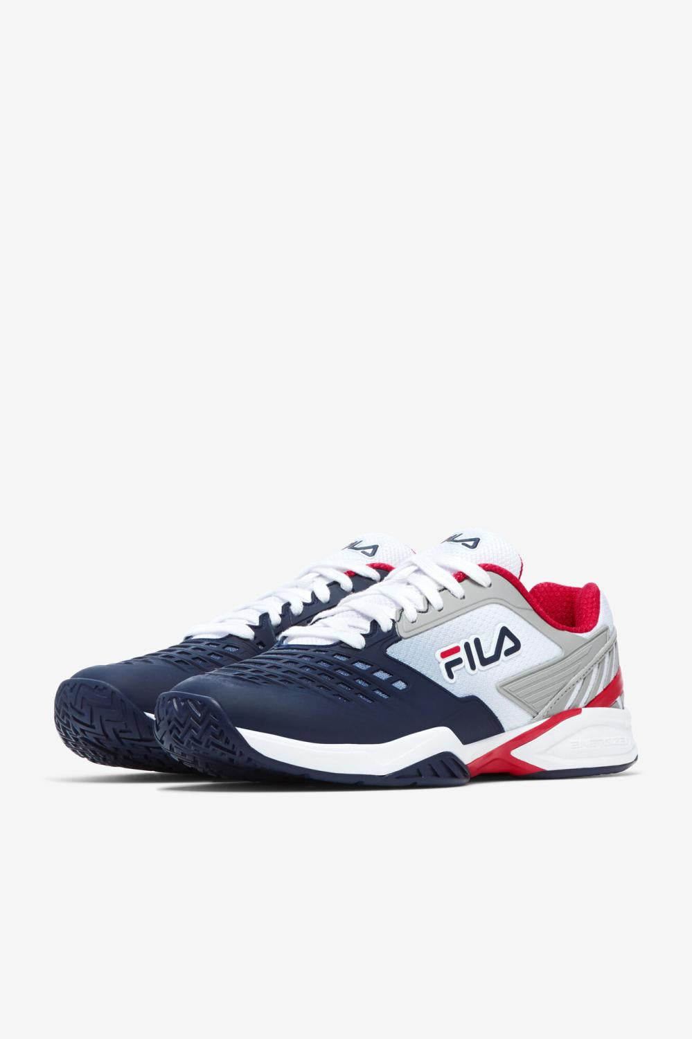 Men Tennis | FILA Men's Axilus 2 Energized 125 WHITE / NAVY / RED