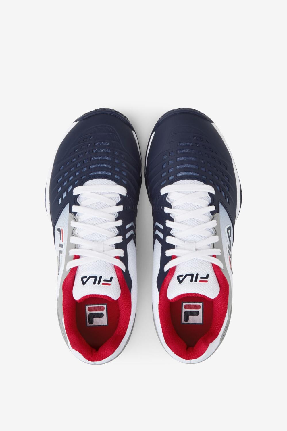 Men Tennis | FILA Men's Axilus 2 Energized 125 WHITE / NAVY / RED