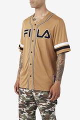 Men Tops | FILA 2Pac Baseball Jersey 227 TOBACCO BROWN / BLACK / WHITE