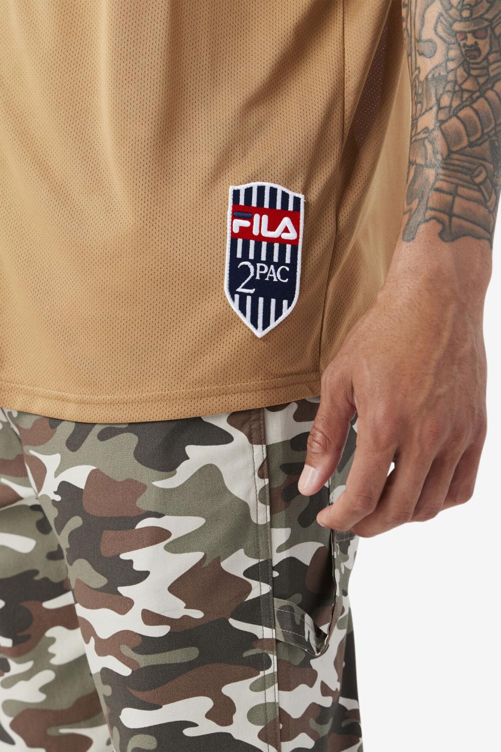 Men Tops | FILA 2Pac Baseball Jersey 227 TOBACCO BROWN / BLACK / WHITE