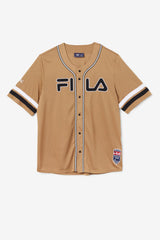 Men Tops | FILA 2Pac Baseball Jersey 227 TOBACCO BROWN / BLACK / WHITE