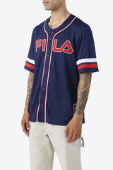 Men Tops | FILA 2Pac Baseball Jersey 410 FILA NAVY / FILA RED / WHITE