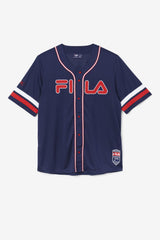Men Tops | FILA 2Pac Baseball Jersey 410 FILA NAVY / FILA RED / WHITE
