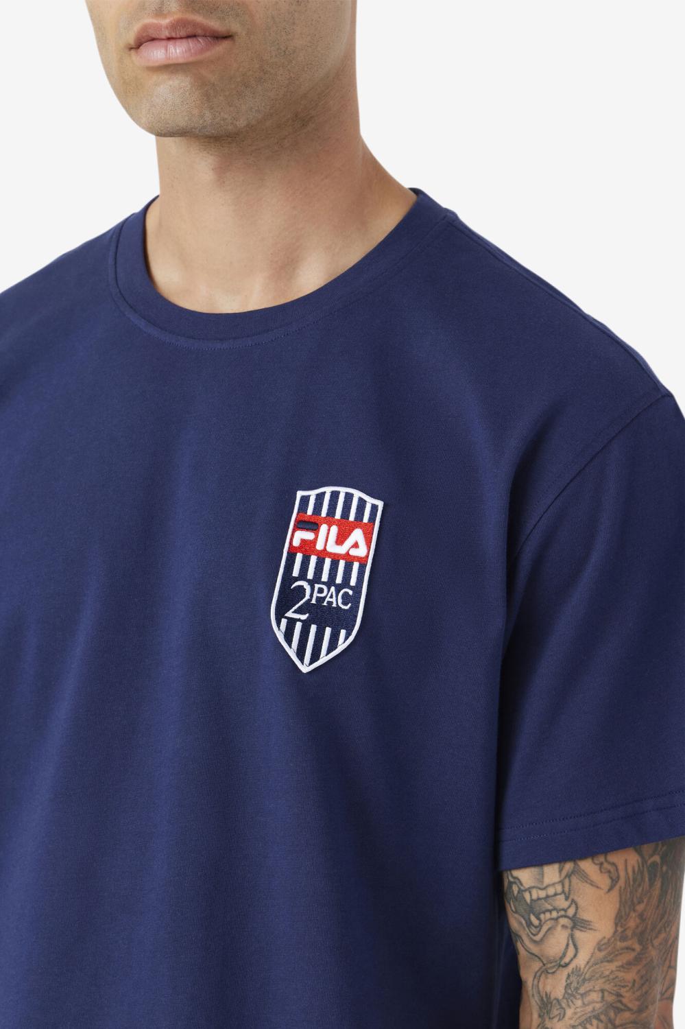 Men Tops | FILA 2Pac Patch Tee 410 FILA NAVY