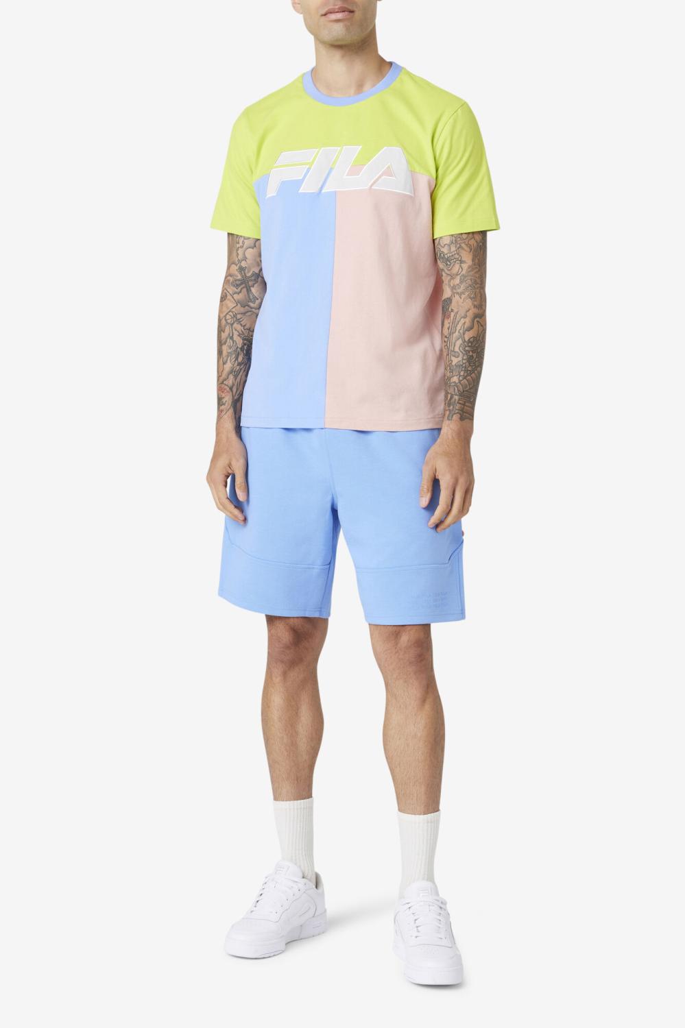 Men Tops | FILA Anvit Crew 918 CORNFLOWER BLUE / LIME PUNCH / CORAL CLOUD