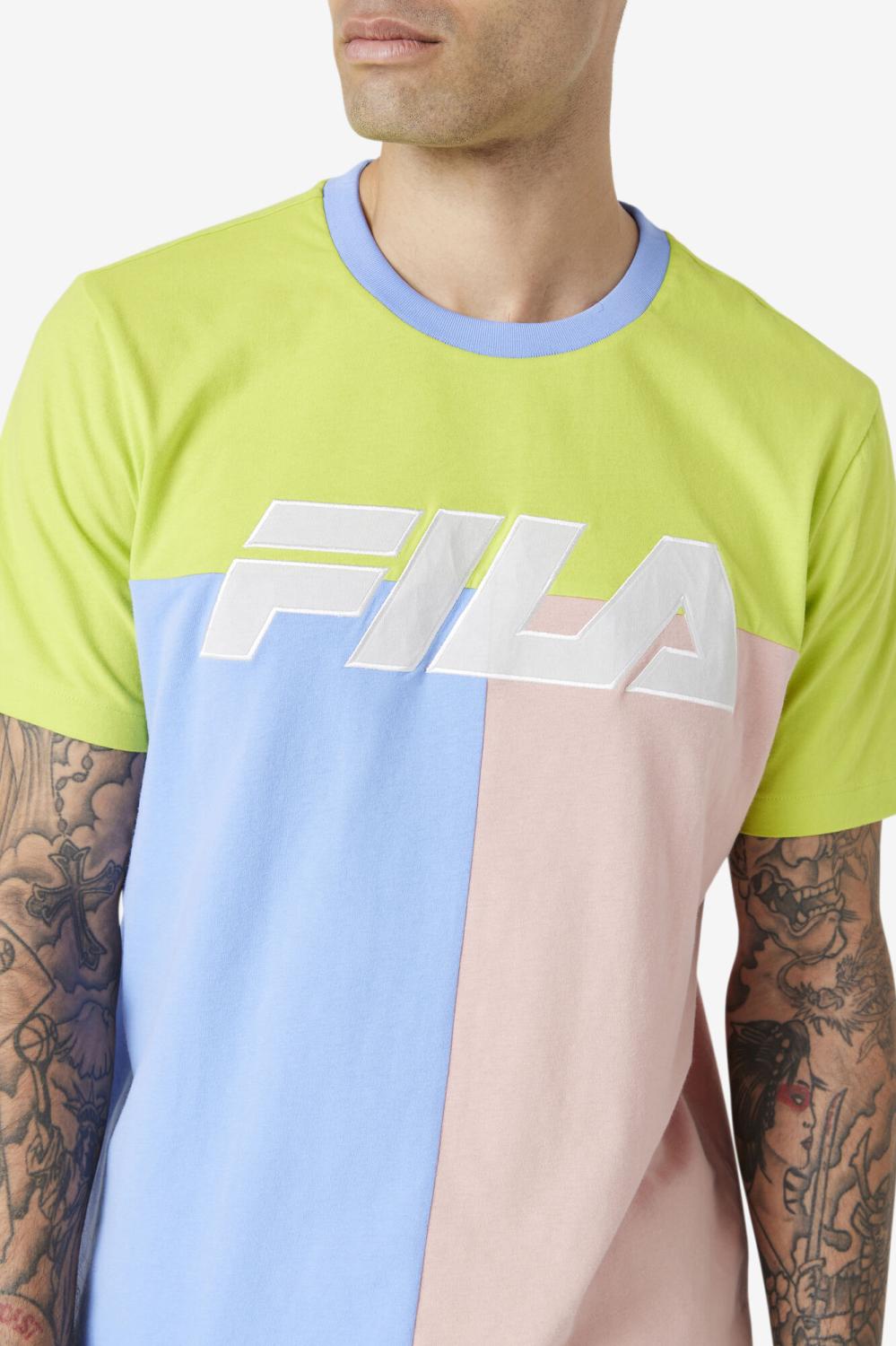 Men Tops | FILA Anvit Crew 918 CORNFLOWER BLUE / LIME PUNCH / CORAL CLOUD