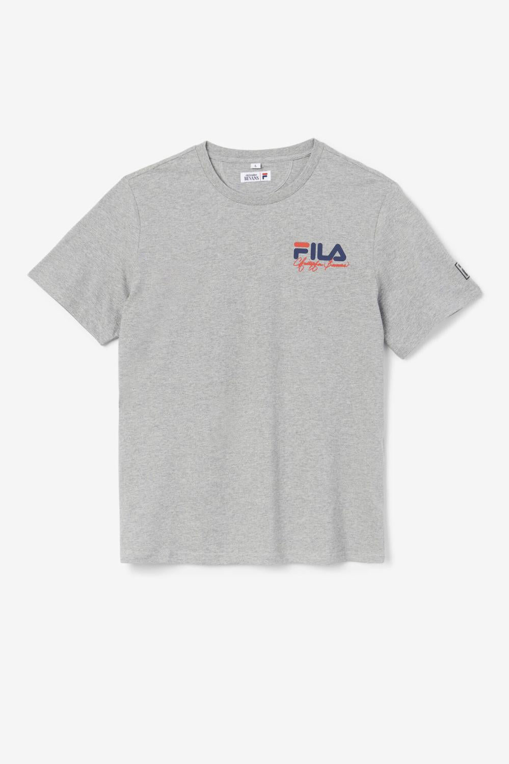 Men Tops | FILA Bevans Park Graphic Tee 073 HEATHER GREY