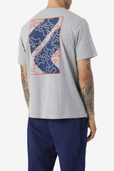 Men Tops | FILA Bevans Park Graphic Tee 073 HEATHER GREY