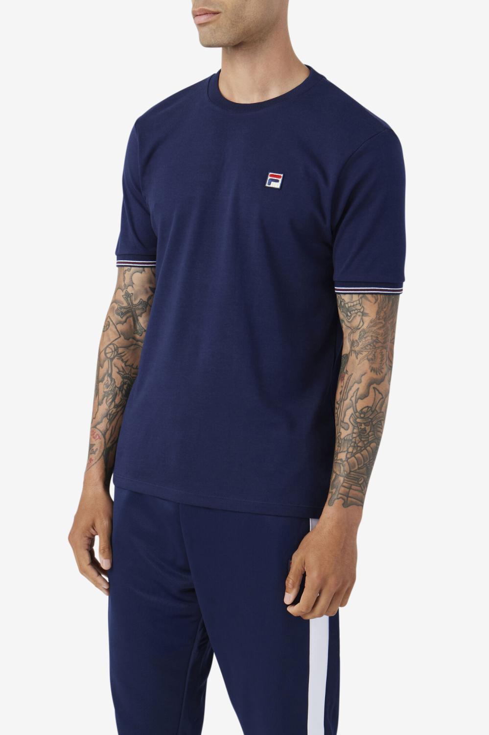Men Tops | FILA Caleb Crew 410 FILA NAVY