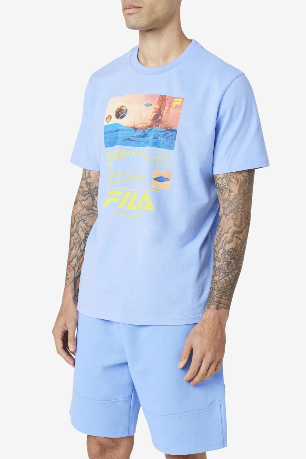 Men Tops | FILA Ceylon Tee 918 CORNFLOWER BLUE